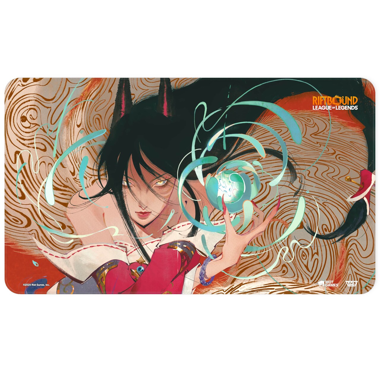 Riftbound: League of Legends: Playmat - Ahri - 24x14" Neoprene Mat, Origins Trading Card Game Accessory, Champion Character Art, Tabletop Collectible